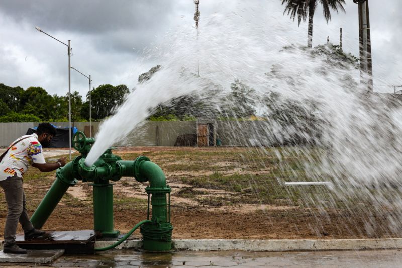 Água potável para a população da zona rural: saúde e qualidade de vida chegando às comunidades mais distantes (Foto: Alex Ribeiro/ Agência Pará)  