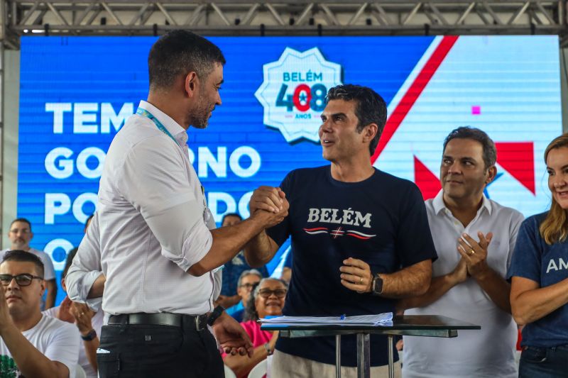 Governador Helder Barbalho assina contrato de implementação sistema de abastecimento de água bairro Fidelis