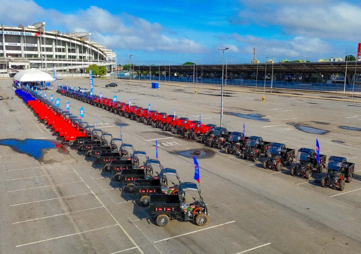 Engtrega de 78 quadriciclos feita pela Secir