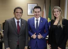 Deputado Federal José Priante, Ministro das Cidades Jáder Filho e Secretária de Estado da Secretaria das Cidades e Integração Regional Fernanda Paes